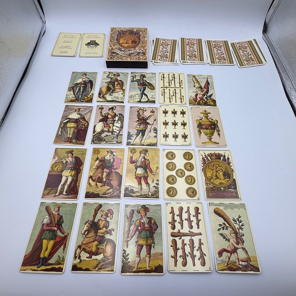 Heraclio Fournier Baraja Espanola Neoclasica 1810 Playing Cards 1977 Spain Boxed